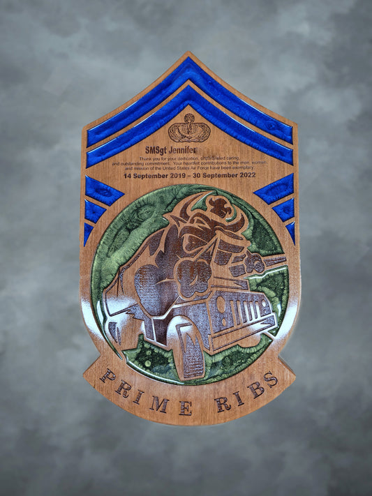 Cherry SMSgt Prime Ribs Plaque