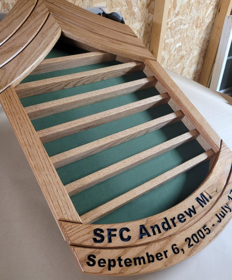 Military Chevron Shadowbox Coin Holder