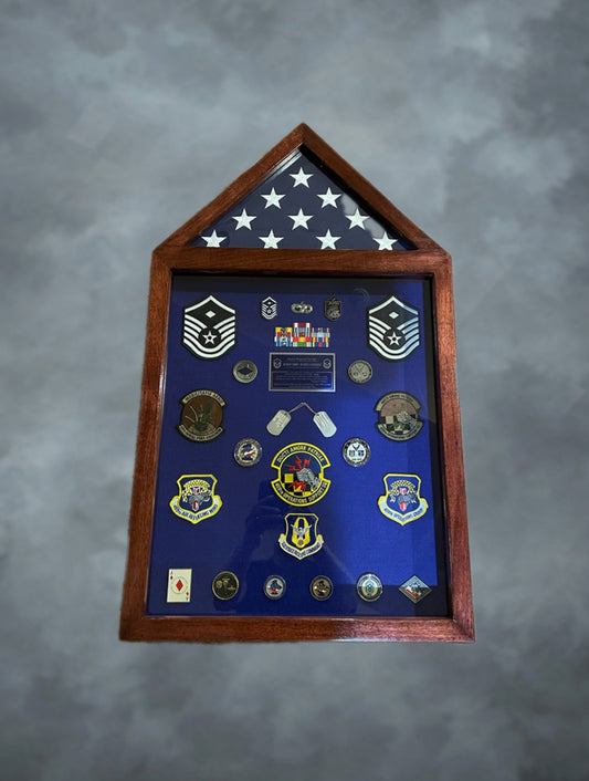 Certificate Shadowbox with 3x5 Flag Holder