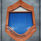 Air Force Cherry SMSgt Shadowbox with Lower Stripe Engraving and Cherry Stain