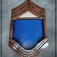 Air Force Oak CMSgt Shadowbox with Lower Stripe Engraving and Dark Walnut Stain