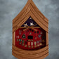 Oak Marine MSG Shadowbox with Crossed Rifles, Flag, and Devices