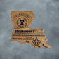 Oak Louisiana State Plaque with Logos