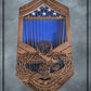 Air Force Full Face SMSgt Shadowbox with Function Badge and Lower Stripe Engraving