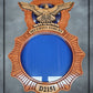 Cherry Air Force Security Forces Shadowbox with Blue Background
