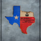 Painted Oak Texas State Plaque